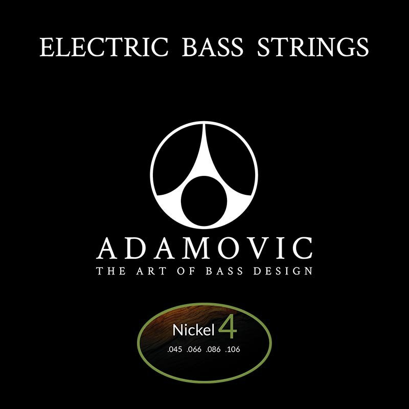楽器種別：新品ベース弦/Adamovic 商品一覧＞＞ベース弦【〜5，000円】 商品一覧＞＞品揃え豊富な当店なら弦、パーツ、ケーブルなどのアクセサリーがまとめて揃います！Adamovic Bass string set 4st [Nickel]商品説明SITでOEM製作されるAdamovic(アダモヴィッチ)オリジナルベース弦。オランダのルシアー、Nikola Adamovic(ニコラ・アダモビッチ)氏により手掛けられる当ブランド。人間工学を取り入れた緻密な楽器デザインによる演奏性、ヨーロッパの楽器ならではの叙情的なサウンド構築、何より厳選良材を駆使してアーティスティックに表現される美しい外観を共存させる、The art of bass designを掲げた楽器製作により、国内人気高まるハイエンドベース・ブランドです。こちらはAdamovic が出荷時に使用している純正弦。SITにてOEM製作されています。製作者のNikola Adamovic氏が最適だと考えるカスタムゲージが採用されたニッケルラウンドベース弦セットです。■ニッケル4st弦セット■ゲージ： .045-.066-.086-.106■スケール：34〜35inch（Adamovic Bassで採用されるブリッジ対応。同ブランド33インチモデルにも張られています。※33インチモデルにつきましてはポストに巻きつく場合がございます。）イケベカテゴリ_弦・アクセサリー・パーツ類_ベース弦_Adamovic_新品 JAN:4570050060010 登録日:2020/05/23 ベース弦 アダモビッチ