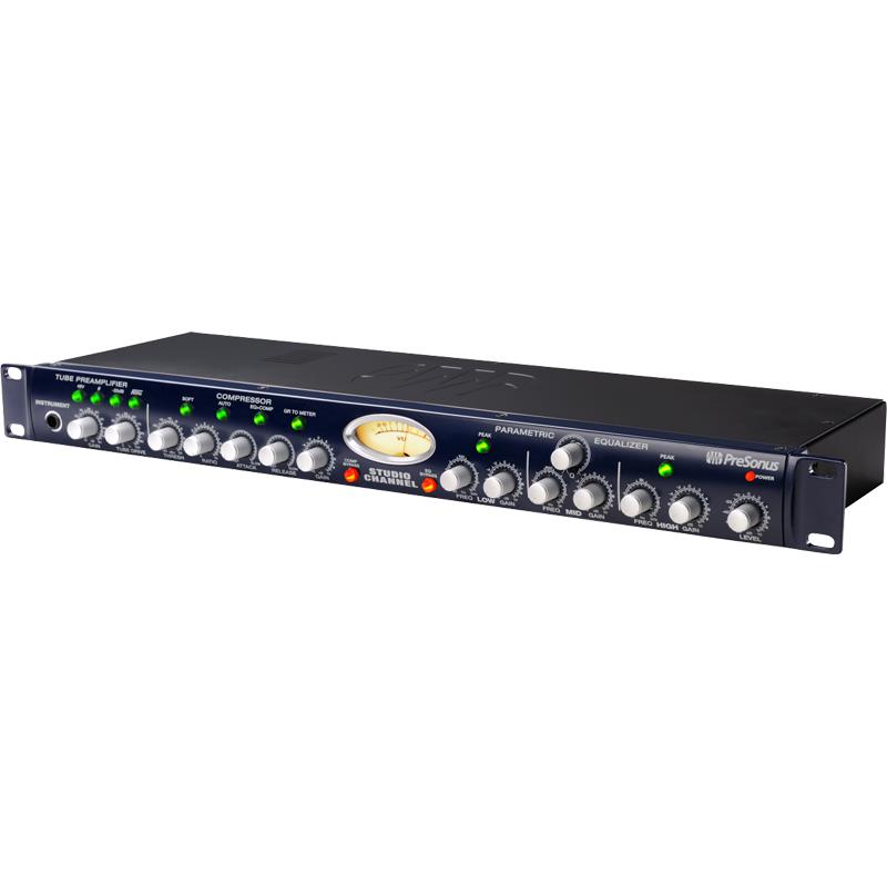 楽器種別：新品PreSonus/新品 商品一覧＞＞レコーディング【30，000円〜65，000円】 商品一覧＞＞アウトボード/その他アウトボード/PreSonus 商品一覧＞＞パワーレックは、専門スタッフに気軽に相談できる渋谷発のDTM・レコーディング機材専門フロアです。PreSonus Studio Channel (プレソナス)(マイクプリアンプ)(チャンネルストリップ)商品説明PreSonus Studio Channel チャンネル・ストリップは、ライブ・パフォーマンスにも最適な素晴らしいスタジオ・ツールです。真空管プリアンプ、VCAベースのコンプレッサー、3バンドEQを搭載し、多彩なトーンを提供します。XLRマイク、バランス1/4インチのライン、アンバランス1/4インチのインストゥルメント入力、バランスXLRと1/4インチ出力により、ほとんどのオーディオ・インターフェース、アンプ、PAに接続できます。クラスAのプリアンプは、高出力の12AX7真空管からスタートし、広いヘッドルームとビッグトーンを実現します。ゲイン・コントロールとチューブ・ドライブ・コントロールにより、透明感のあるクリアなサウンドからエッジの効いたオーバードライブまで、幅広いサウンドが得られます。また、20dBパッド、80Hzハイパス・フィルター、極性反転により、シグナルを微調整することができます。VCAベースのコンプレッサーは、音楽性と速いアタックで知られており、最も速いトランジェントをコントロールする能力を持っているので、正確なダイナミクスで信号を録音することができます。また、レシオ、閾値、アタック、リリース、ゲインコントロールに加え、アタックとリリースのカーブをプリセットしたオートアタック／リリース機能を備えています。バックライト付きVUメーターは、ゲインリダクションまたは出力ゲインを表示します。3バンドEQは、コンプレッサーの前または後ろに配置できるツールで、各ステージを独立してバイパスすることができます。カスタム設計のアンプは、スムースな高域、クリアな中域、深くソリッドな低域を実現します。ミッドレンジ・バンドは可変EQを備えたフル・パラメトリックで、高域と低域のバンドは周波数とゲイン・コントロールを備え、シェルビングまたはピークコントロールをすることができます。●クラスA 12AX7真空管式マイク／インストゥルメント・プリアンプ（チューブ・ドライブ・コントロール付）●ゲイン・コントロール（+10dBから+54dB）●48Vファンタム電源スイッチ、80Hzハイパス・フィルター、-20dBパッド、極性反転スイッチ●フル可変VCAコンプレッサー（アタック、リリース、レシオ、閾値、（メイクアップ）ゲイン、オート・アタック／リリース・スイッチ、ソフト／ハードニースイッチ、バイパス・スイッチ●ゲイン、周波数、EQコントロール付き3バンド・パラメトリック・イコライザー（ミッドバンド）、ゲイン、周波数コントロール、シェルビング／ピーク・スイッチ（ローバンド、ハイバンド）、切り替え可能なプリ／ポスト・コンプレッサー、バイパス・スイッチ●バックライト付きVUメーター、ゲインリダクション・スイッチ（ゲインリダクションまたは出力ゲイン）●1系統のアンバランス1/4インチ・インストゥルメント入力（フロント・パネル）、1系統のバランス1/4インチ・ライン入力、1系統のバランスXLRマイク入力●バランス1/4インチ・ライン出力、バランスXLRライン出力●1Uの19インチ・ラックマウント可能な頑丈なスチール製シャーシ、密閉された回転防止付きロータリー・コントロール●外部AC16V電源イケベカテゴリ_レコーディング_アウトボード_その他アウトボード_PreSonus_新品 SW_PreSonus_新品 JAN:0673454009907 登録日:2026/04/07 ダイレクトボックス DI プリアンプ