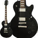 楽器種別：新品エレキギター/Epiphone 商品一覧＞＞エレキギター/Epiphone/レスポール 商品一覧＞＞エレキギター【40，000円〜80，000円】 商品一覧＞＞当店のギターは、出荷前に専門スタッフが検品・調整しているので安心です！Epiphone Les Paul Studio (Ebony)商品説明Les Paul Studioは、80年代のクラシックなレスポール・サウンドを再現。プレーンメイプルトップ/マホガニーボディ、Groverチューナー、CTSエレクトロニクスを搭載したAlnico Classic Humbuckerハムバッカーを搭載しています。※製品の特性上、杢目・色合いは1本1本異なります。商品詳細BodyBody Shape:Les PaulBody Material:MahoganyTop:Plain Maple VeneerBinding:NoneNeck Material:MahoganyProfile:1960's SlimTaper; D profileScale Length:24.75Fingerboard Material:Pau FerroFingerboard Radius:12Number Of Frets:22Frets:Medium JumboNut Width:1.68Inlays:TrapezoidJoint:Glued InHardwareFinish:NickelTuner Plating NickelBridgeLockTone ABR Tune-o-matic:TailpieceStop bar:Tuning Machines Grover; 18:1 ratioPickguard:BlackTrussRod:AdjustableTruss Rod Cover:Epiphone Bell Shape with StudioControl Knobs:Black Speed KnobsSwitch Tip:Black Strap ButtonsElectronicsNeck Pickup:Epiphone Alnico Classic HumbuckerBridge Pickup:Epiphone Alnico Classic Plus HumbuckerControls:2-Volume， 2-Tone CTS ElectronicsPickup Selector:3-way Epiphone toggleOutput Jack:1/4 Epiphone heavy dutyMiscellaneousStrings:.10， .13， .17， .26， .36， .46ソフトケース付属イケベカテゴリ_ギター_エレキギター_Epiphone_レスポール_新品 JAN:4580568413239 登録日:2020/11/09 エレキギター エピフォン レスポール