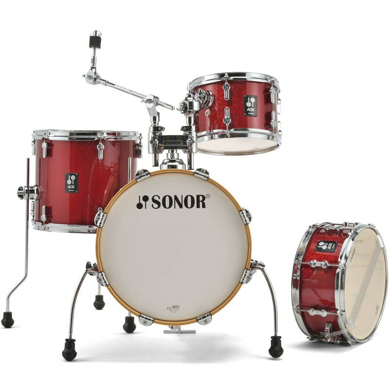 SONOR SN-AQXJUN #RMS [AQX JUNGLE Shell Set / Red Moon Sparkle] 【シンバル、ハードウェア別売】