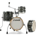 楽器種別：新品ドラムセット/SONOR 商品一覧＞＞ドラムセット【55，000円〜110，000円】 商品一覧＞＞安心してお買い物頂けるよう、スネアもシンバルも丁寧梱包でお届けします！SONOR SN-AQXMIC #BMS [AQX MICRO Shell Set / Black Midnight Sparkle] 【シンバル、ハードウェア別売】商品説明AQX - Your Sonor Journey Starts HereメイプルシェルのAQ2、バーチシェルのAQ1に続く、ポプラシェルを使用したエントリーモデルのドラムセットシリーズ「AQX」。上位機種のAQ2と同じ製法、限りなく同じスペックでありながら、ポプラ材を採用することでサウンドクォリティを落とさずに抜群のコストパフォーマンスを実現しました。その「AQX」に待望のコンパクトドラムセット「Jungle」と「Micro」が登場。従来のBMS（ブラック・ミッドナイト・スパークル）に加え、コンパクトキットでは新たにBOS（ブルー・オーシャン・スパークル）とRMS（レッド・ムーン・スパークル）のカラーが追加。SONORサウンドとコストパフォーマンスを両立したお求めやすいセットです。●ポプラシェル - 7.2mm 9プライ●CLTF - テンション・フリー・シェル成形工法●45° ベアリング・エッジ●チューンセーフ・システム内蔵ラグ商品詳細＜AQX Micro セット内容＞バスドラム 14×13タムタム 8×7フロアタム 13×12スネアドラム 13×6シンバル/タムホルダーバスドラムライザー＜フィニッシュ＞BMS（ブラック・ミッドナイト・スパークル）※画像はイメージです。シンバル、タムホルダー以外のハードウェアは付属しません。また、一部別モデル、別カラーの画像を含みます。イケベカテゴリ_ドラム_ドラムセット_SONOR_新品 JAN:4044661734818 登録日:2022/03/20 ドラムセット ドラムキット ソナー ゾノア ゾナー