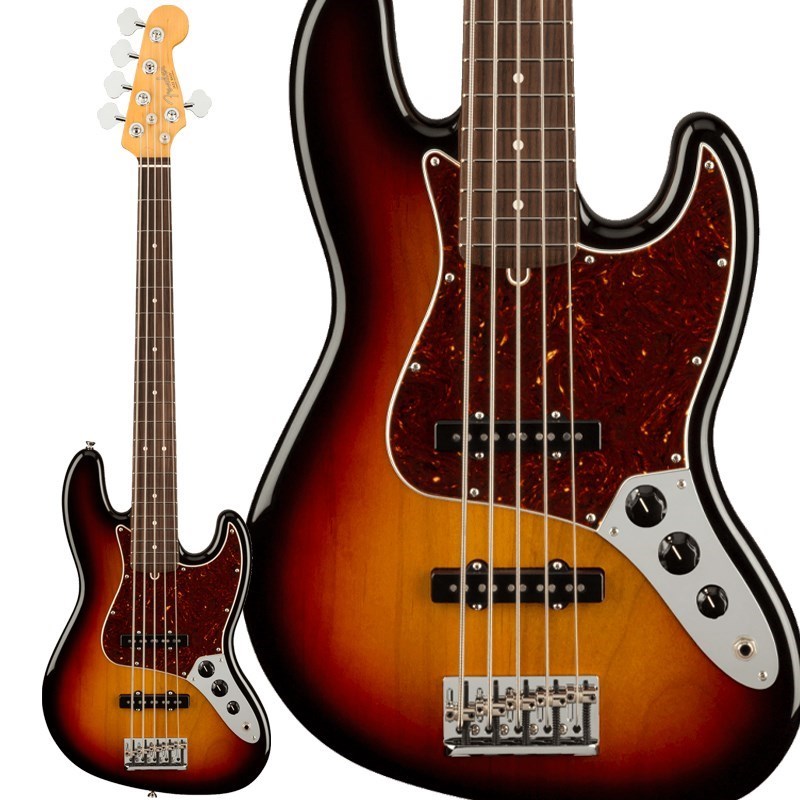 あす楽 Fender USA American Professional II Jazz Bass V (3-Color Sunburst/Rosewood) 【PREMIUM OUTLET SALE】