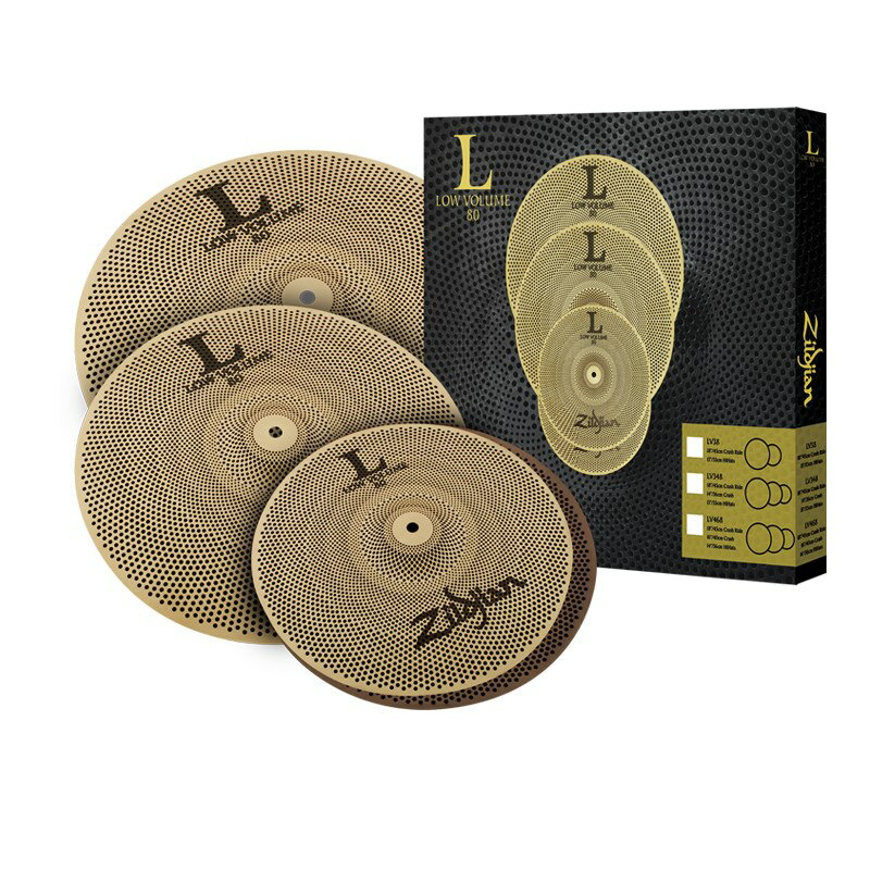 Zildjian L80 Low Volume Cymbal Set LV468 [NAZLLV468 / 14 HiHats, 16 Crash, 18 Cr...