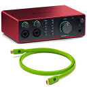Focusrite Scarlett 4i4 gen4 + OYAIDE製高品質USBケーブルセット(Type C to C 1.0m)(4in4out・USB...