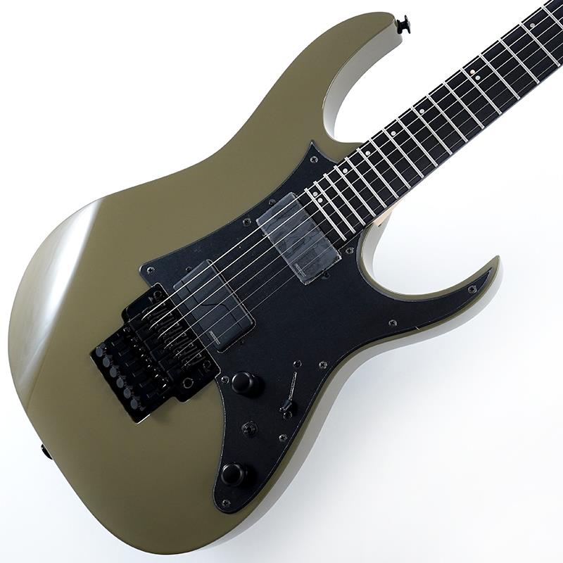 楽器種別：アウトレットIbanez/アウトレット 商品一覧＞＞エレキギター【160，000円〜300，000円】 商品一覧＞＞STタイプ/Ibanez 商品一覧＞＞当店のギターは、出荷前に専門スタッフが検品・調整しているので安心です！Ibanez Prestige RGR5130-KM (Khaki Metallic) [SPOT MODEL] 【特価】商品説明新品チョイキズ特価！！RG Reversed Headstock w/Fishman Pickupsリバースド・ヘッドにミリタリー・ライクなカラーリング、Fishmanピックアップ搭載のRG Prestigeモデル・弾き易さと薄さとを追求した極薄ネック・シェイプ Super Wizard HPよりナチュラルなサウンドと高い強度を備えた、メイプル材とウェンジ材（共に厚材）を5pcに組み合わせたネックです。極限まで軽い握り心地を好むプレイヤーに最適な、Ibanez=薄ネックのパイオニアたる所以とも言うべきネック・シェイプです。・マカッサルエボニー材・指板縦に入った縞杢が特徴的で、硬質で音の立ち上がりに優れた材です。・ジャンボサイズ・ステンレス・スチール・フレットメンテナンス製に優れ、音の立ち上がりが早く、コード弾きでの分離の良さと単音弾きでのクリアな出音が共に特長です。・高性能蓄光素材の、Luminlay 指板サイド・ポジション・マーク・バスウッド材ボディ癖のないフラットな音響特性が特長のバスウッド材をボディに採用しています。ミリタリー・テイストのメタリック・カラーで仕上げました。・Fishman Fluence Modern Humbucker ピックアップ歯切れがよくひりつくようなクランチかつピュアでタイトなベースで現代的なうなりが特長のModern Active High Outputモード（Voice1）と、オーガニックかつ高出力なトーンで優れたディストーション・キャラクターとFluence ならではのダイナミクス、さらに反応の良さが特長のModern Passive Attackモード（Voice2）を選択可能なピックアップです。（006Pアルカリ電池使用）・Lo-Pro Edge tremolo ブリッジロー・プロファイル設計を極めた、Ibanez オリジナル・トレモロです。ユニットを極力低く又ファイン・チューナーを後方に配置し設計することで、演奏時に手が当たりチューニングが狂う可能性を抑えています。・チューニング・スタビリティに定評がある、Gotoh マシンヘッド商品詳細SpecsNeck Type Super Wizard HP 5pc Maple/Wenge neckBody Basswood bodyFretboard Bound Macassar Ebony fretboard　w/Off-set Mother of Pearl dot & Luminlay side dotsFret Jumbo Stainless Steel frets w/Prestige fret edge treatmentBridge Lo-Pro Edge tremolo bridgeNeck Pickup Fishman Fluence Modern Humbucker Ceramic (H) neck pickupBridge Pickup Fishman Fluence Modern Humbucker Ceramic (H) bridge pickupMachine Head Gotoh machine headsHardware Color Satin BlackString gauge .009/.011/.016/.024/.032/.042 (D'Addario EXL120)Neck DimensionsScale 648mm/25.5Width at Nut 43mmWidth at Last Fret 58mmThickness at 1st 17mmThickness at 12th 19mmRadius 430mmRハードシェルケース付属イケベカテゴリ_エレキギター_STタイプ_Ibanez_アウトレット SW_Ibanez_アウトレット JAN:2500010533706 登録日:2026/08/07 エレキギター アイバニーズ イバニーズ