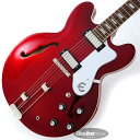 楽器種別：新品エレキギター/Epiphone 商品一覧＞＞エレキギター/Epiphone/アーチトップ 商品一覧＞＞エレキギター【50，000円〜105，000円】 商品一覧＞＞当店のギターは、出荷前に専門スタッフが検品・調整しているので安心です！Epiphone Riviera (Sparkling Burgundy)商品説明60年代のクラシカルなリビエラが復活！Epiphoneのオリジナルモデルでコアな人気を誇るFrequensatorテールピース＆ミニハムバッカーを採用した「リビエラ」のクラシック仕様です。エピフォンの代表モデルカジノと類似したボディですがリビエラはセンターブロックの入ったセミホローモデルになっております。レイヤードメイプルのボディにはクラシックメタルのエピフォン「E」を備えた3レイヤーのピックガードが取り付けられております。あらゆるジャンルと世代のプレーヤーに使用されているエピフォンの通モデル、どなた様もお見逃しの無いように！※画像はサンプルです。商品の特性上、木目・色合い（濃淡）は1本1本異なります。BodyBody Shape：RivieraBody Material:Layered MapleTop:Layered MapleBack:Layered MapleSide:Layered MapleCenterblock:MapleBinding:Single ply cream - top， back and fretboardFinish:GlossNeckMaterial:MahoganyProfile:Rounded CScale Length:24.724Fingerboard Material:Indian LaurelFingerboard Radius:12.01Number Of Frets:22Frets:Medium JumboNut Material:Graph Tech NuBoneNut Width:1.693Inlays:TrapezoidJoint:Glued in; Set NeckHardwareFinish:NickelTuner Plating:NickelBridge:LockTone Tune-O-MaticTailpiece:FrequensatorTuning Machines:Epiphone Vintage Deluxe metal button with press in bushingPickguard:Riviera with foil E logo， 3-plyTrussRod:Dual ActionControl Knobs:Black Top Hat knobs with metal insertsSwitch Tip:BlackSwitchwasher:NoneJack Plate Cover:NonePlastic Parts:Black; PVCStrap Buttons:2 - bottom and back of heelMounting Rings:BlackPickup Covers:NickelElectronicsNeck Pickup:Epiphone PRO Mini Humbucker RBridge Pickup:Epiphone PRO Mini Humbucker TControls:2 Volume， 2 Tone， CTS potentiometersPickup Selector:3-way Epiphone toggleOutput Jack:Heavy Duty Epiphone 1/4 Output JackMiscellaneousStrings:.010， .013， .017， .026， .036， .046ソフトケース付きイケベカテゴリ_ギター_エレキギター_Epiphone_アーチトップ_新品 JAN:4580568417039 登録日:2021/01/15 エレキギター エピフォン セミアコ フルアコ