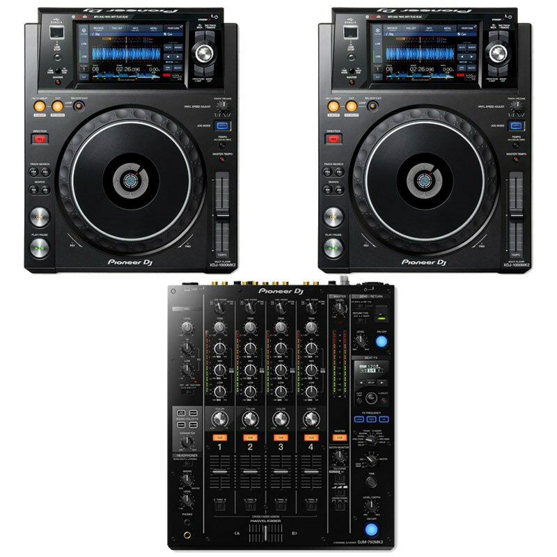 Pioneer DJ XDJ-1000MK2 + DJM-750MK2 SET