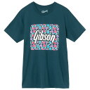 Gibson 【創業50周年大決算SALE】 Floral Block Logo Tee (Blue), (Large) [GA-TEE-FLRL-BLU-LG...