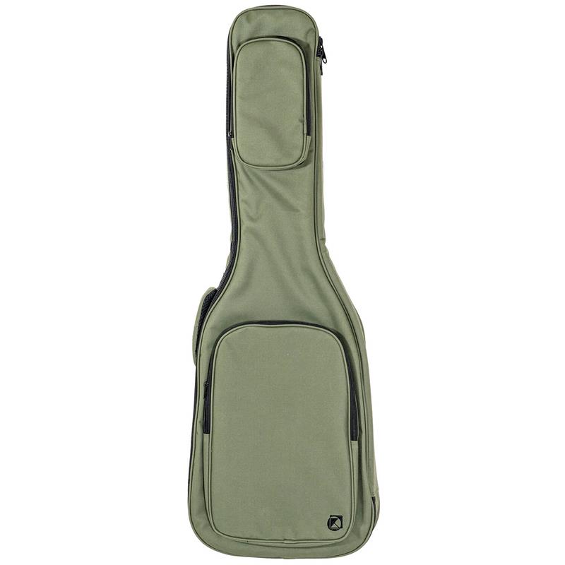 楽器種別：新品Kikutani/新品 商品一覧＞＞楽器アクセサリ【〜10，000円】 商品一覧＞＞ケース/エレキギター用ケース/Kikutani 商品一覧＞＞品揃え豊富な当店なら弦、パーツ、ケーブルなどのアクセサリーがまとめて揃います！Kikutani GVB-10E (DGN) [エレキギター用]商品説明GVB-10 Seriesは、シンプルでスタイリッシュなデザインと、気軽に選べる価格を両立したギグバッグシリーズです。日常の持ち運びに必要な基本性能を備えながら、無駄を抑えたすっきりとした仕様に仕上げました。練習、レッスン、スタジオへの移動など、普段使いのケースとして扱いやすいモデルです。カラーは、使いやすい定番カラーに加え、コーディネートのアクセントになる個性的なカラーもラインナップ。楽器を守るだけでなく、持ち運ぶ時間まで楽しめるシリーズです。はじめてのギグバッグとしてはもちろん、手軽に使えるサブケースとしてもおすすめです。・シンプルで飽きのこないデザイン無駄を抑えたシンプルなデザインで、さまざまなスタイルに合わせやすいギグバッグです。軽量かつスタイリッシュな仕様により、練習やレッスン、スタジオへの移動など、日常使いにも気軽に持ち出せます。 ・楽器を守る安心の内部仕様ケース内部の底面には、エンドピンを受け止めるプロテクターを装備。また、弦による擦れからケース内側を保護するプロテクターも備えています。さらにネックレストを搭載しているため、ネック角度のあるギターも安定して収納できます。 ・使い分けしやすい2つのポケットヘッド部とボディ部の2か所にポケットを搭載。大型ポケットにはA4サイズの楽譜やノート類などを収納でき、上部ポケットは財布やスマートフォン、チューナーなどの小物入れとして便利です。 ※商品の仕様、価格並びに付属品などは予告なく変更することがあります。※製品の特性上、製造過程で微細な研磨痕や擦れが生じることがございます。これらは製品の品質や性能に影響を及ぼすものではございません。※お使いのブラウザや環境により実際の商品と色が異なる場合がございます。商品詳細【スペック】全長（内寸）：1，050mmボディ長（内寸）：500mmヘッド部幅（内寸）：160mmボディ上部幅（内寸）：310mmボディ下部幅（内寸）：360mm厚み：55mm外寸：1，040 × 350 × 120mm上部ポケットの内寸：21× 12 × 3cm下部ポケットの内寸：40× 25 × 3cm製品重量：1.2kg生産国：中国イケベカテゴリ_楽器アクセサリ_ケース_エレキギター用ケース_Kikutani_新品 SW_Kikutani_新品 JAN:4515515815408 登録日:2026/06/16 ギターケース