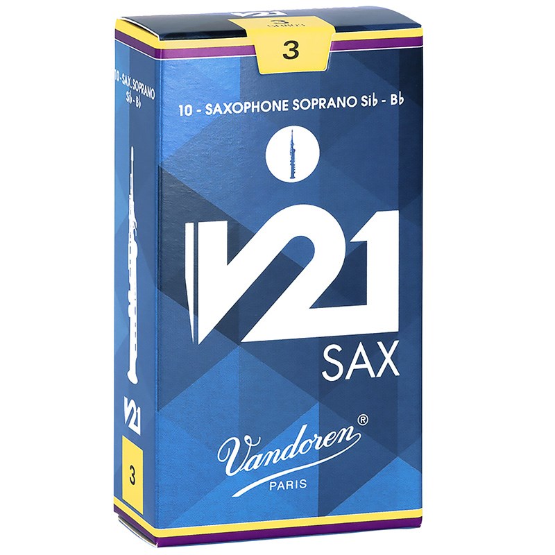 翌日配達 VANDOREN 《硬さ：3.0》ソプラノサックス用リード バンドレン V21