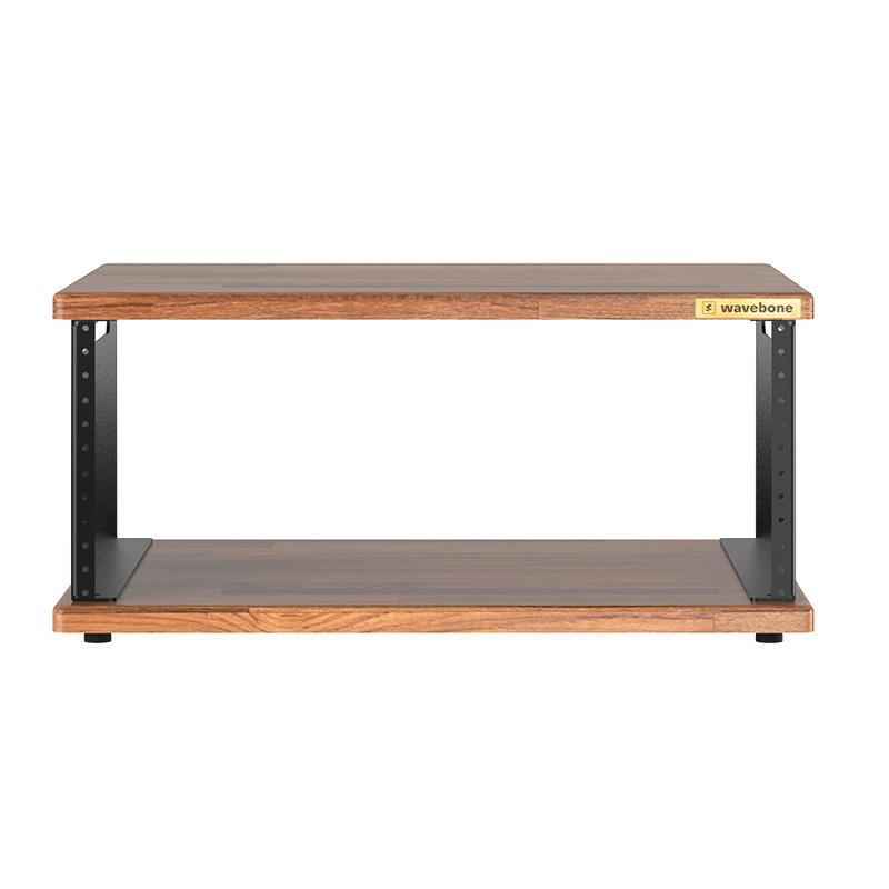 イケベ楽器 イケシブのWavebone Stella Portable Rack Case-4U Walnut (ウェーブボーン)(ラックケース)(19インチ)(4U)｜アングル2