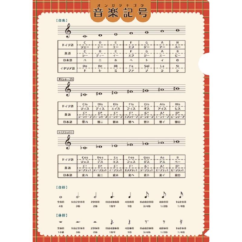 PRIMA PRSP-51 大きなサイズの音楽記号ファイル80th クリアファイル (菊倍サイズ収納可)