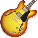 楽器種別：新品エレキギター/Gibson 商品一覧＞＞エレキギター/Gibson/ES Models | Full Acoustic Models 商品一覧＞＞エレキギター【300，000円〜570，000円】 商品一覧＞＞当店のギターは、出荷前に専門スタッフが検品・調整しているので安心です！Gibson ES-335 Figured (Iced Tea) [SN.217430092]【TOTE BAG PRESENT CAMPAIGN】商品説明揺らめく杢が美しいES-335 Figuredモデル！セミアコの代名詞こと、ギブソンES-335の最新モデルが入荷致しました。トップ、バックにはAAAフィギュアード・メイプル、アイスティー・カラーを採用した335といえばコレと頷ける1本です。ネックにはマホガニー、指板はローズウッドを採用。ペグにはヴィンテージデラックス、ブリッジはABR-1、テイルピースはアルミ製を採用しております。サウンドの要であるピックアップには新しく開発された「Calibrated T-Type」ハムバッカーを搭載。箱モノ独特の奥行きのある艶やかなクリーントーンは勿論、歪ませた際にもしっかりと芯の残るサウンドはジャンルを選ばずオールマイティに活躍してくれます！箱モノの代名詞といっても過言ではないES-335！今も昔も多くのプレイヤーから愛される名器を是非お試し下さいませ！商品詳細Weight≒3.80kgBODY: 3-ply AAA Figured Maple/Poplar/Maple Top， Back， & RimsNECK: Mahogany / Rounded CFINGERBOARD: Rosewood / 22FHARDWARE: NickelBRIDGE: ABR-1 & Aluminum StopbarMACHINEHEAD: Vintage Deluxe w/ Keystone ButtonsPICKUP: Calibrated T-Type， Rhythm (R) & Calibrated T-Type， Lead (T)CONTROL: 2Volume-2Tone-3way Toggle SW (Hand-wired with Orange Drop Capacitors)ハードケース付属イケベカテゴリ_ギター_エレキギター_Gibson_ES Models | Full Acoustic Models_新品 JAN:4580568413604 登録日:2023/09/14 エレキギター ギブソン イーエス