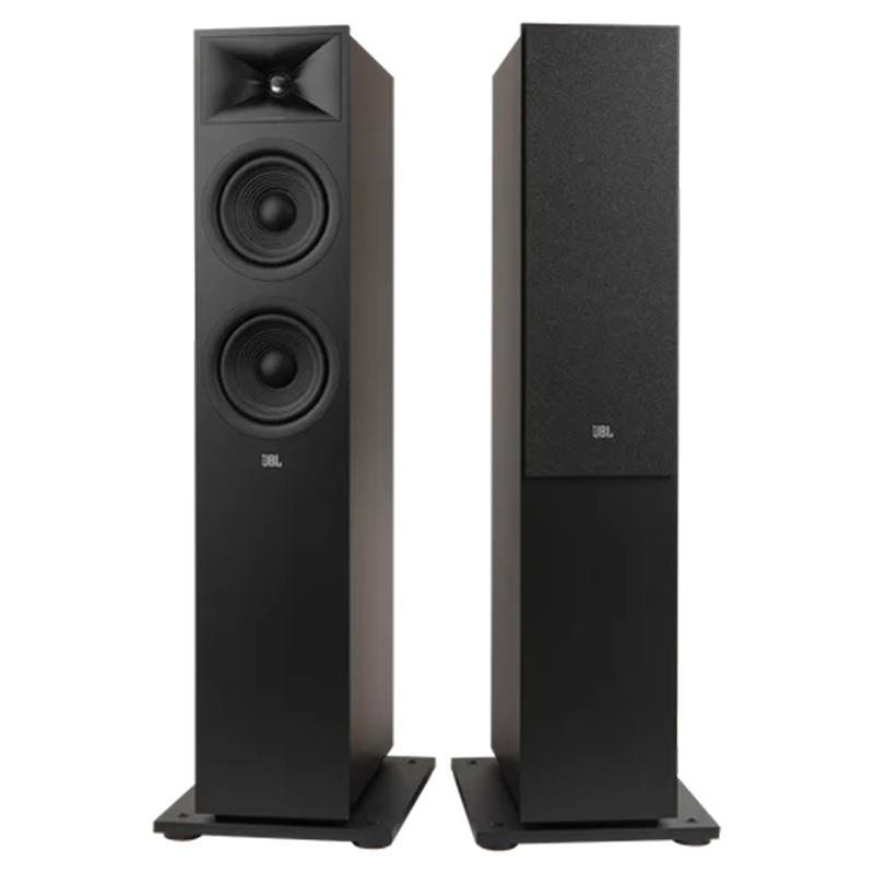 楽器種別：新品JBL/新品 商品一覧＞＞レコーディング【85，000円〜165，000円】 商品一覧＞＞モニタースピーカー/モニタースピーカー/JBL 商品一覧＞＞パワーレックは、専門スタッフに気軽に相談できる渋谷発のDTM・レコーディング機材専門フロアです。JBL Stage 260F (ブラック)(ペア)(フロア型スピーカー)(ジェイビーエル)(Stageシリーズ)(ホームオーディオ)(アルミニウムドームツイーター)(260FBLK)【国内正規品・1年保証】商品説明【製品の特長】世界的に知られた当社施設アコースティック・エンジニアリング・センター・オブ・エクセレンス（カリフォルニア州ノースリッジ）で設計された Stage 260FはJBL Stage シリーズでは中型サイズのフロア型スピーカーです。当フロア型スピーカーは、特許取得済み次世代型ハイディフィニション・イメージング（HDI）ウェーブガイド、1インチ（25mm）のアノダイズド・アルミニウム・ドームツイーター、および6.5インチ（165mm）のポリセルロース・リブドコーン・ウーファーを備えた2.5ウェイデザインとしており、JBLならではの深い低音を実現します。●2×6.5インチ（165mm）ポリセルロース・リブドコーン・ウーファー260Fは、ポリセルロース・リブドコーン・ウーファーを搭載しています。当ピュアパルプコーンは、剛性を向上させるために他の素材を独自に組み合わせており、縁のデザインは伝説的なJBLデザインを反映しています。これらのウーファーが生み出す低音は、深く、正確で、部屋を包み込みます。●次世代型HDIウェーブガイド搭載1インチ（25mm）径アノダイズド・アルミニウム・ドームツイーターこれまで積み重ねたウェーブガイドの設計・研究を通し、JBLは指向性の改善、回折の低減、軸上および軸外でのニュートラルな周波数特性を実現する、複雑かつ特徴的な形状を開発しました。Stage 2のHDIホーンは、アノダイズド・アルミニウム・ドームツイーターと組み合わせることで、効率性とダイナミクスを高めます。●240H Atmosモジュールに対応260Fは240Hと完璧に組み合わさり、あなたのシステムにDolby Atmosが加わることで、さらにリスニング体験が充実します。専用のAtmos 5ウェイ・スピーカー端子によりケーブルが隠れ、シームレスな外観を作り出します。●高精度2.5ウェイ・クロスオーバー260Fフロア型モデルの特徴は独自の2.5ウェイ・クロスオーバーデザインです。このユニークなデザインは、ツイーターの出力の真下にトップ・ウーファーをクロスオーバーさせ、もう一方のウーファーは低い周波数でクロスオーバーさせます。これによりダイナミックな中音域が生み出されると同時に、両方のウーファーが可能な限り深くパワフルな低音を広げます。これにより、しっかりしたローエンドで安定したバランス感のあるサウンドが得られるので、聴覚だけでなく身体でも体感できます。 Stage 2シリーズのクロスオーバーには、プレミアムコンポーネントが使用されています。高音域セクションは、歪みを軽減し音響性能を向上させるエアコアインダクタとマイラーコンデンサを備えています。低音域セクションは、積層コアインダクターおよび電解コンデンサを備えています。これらのプレミアム材料は、より多くの電力を処理し、エネルギーをより速く送信するため、システム性能が向上します。●マグネット付きグリルStage 2では、磁気的に取り付けられたグリル、独自のトリムリング、フローティングフロントバッフルデザインなど、ライン全体にプレミアムなディテールを秘めています。同価格帯のスピーカーにはあまり見られない高級さです。●フレアー付一体型デュアルポート リアバスレフ方式260Fにはフレアー付一体型デュアルポートが搭載されています。この新しいフレア設計により、スピーカーキャビネットから出る際の空気の速度が低下し、出力の詰まりや色付けがなくなります。●5ウェイ・スピーカー端子頑丈な5ウェイ・スピーカー端子により、リスナーは高品質な接続を選択できます。●統合されたワイヤー管理を備えた専用のATMOS5ウェイ・スピーカー端子260Fは、スピーカーの上部および下部に専用のAtmos5ウェイ・スピーカー端子があり。この独自のデザインによりケーブルが隠れるため、すっきりとした外観になります。Atmosターミナルを使用しない場合は、カバーを付けることができます。【製品の仕様】仕様一覧タイプフロア型スピーカーシステム低音域ドライバ2×6.5 インチ (165mm) ポリセルロース・リブドコーン・ウーファー高音域ドライバ1インチ（25mm）アノダイズド・アルミニウムウェーブガイド次世代HDI推奨アンプ出力20〜225W周波数特性 ±6dB40Hz〜25kHz感度 @ 1M、 2.83V90dB公称インピーダンス6Ωクロスオーバー周波数1.3kHz／1.7Khzエンクロージャチューニングフレアー付一体型デュアルポート リアバスレフ方式仕上げエスプレッソサイズ寸法（H×W×D）1036mm×310mm×381mmベースなしの寸法（H×W×D）1036mm×200mm×354mm製品重量19.5kg輸送重量24.1kg出荷数量単位1台■同梱物260F×2台座×2取り付けねじ×8フロアスパイク×8ツール×2スピーカーグリル×2安全シート×2クイックスタートガイド×2※ご購入いただいた製品を長く安心してご利用いただくため、 JBL国内サイトでの製品登録（無料）をおすすめしています。※詳細な製品仕様はメーカーサイトをご確認お願い致します。※ご使用前にご利用環境や動作状況などを予めご確認の上、ご購入をお願い致します。※商品の仕様、価格並びに付属品などは予告なく変更することがあります。#ジェービーエル#ジェイビーエルイケベカテゴリ_レコーディング_モニタースピーカー_モニタースピーカー_JBL_新品 SW_JBL_新品 JAN:4968929221912 登録日:2026/07/14 モニタースピーカー スタジオモニター