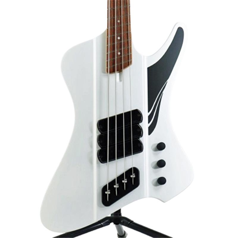 楽器種別：アウトレットDINGWALL/D-Bird Series 商品一覧＞＞DINGWALL/アウトレット 商品一覧＞＞ベース【200，000円〜380，000円】 商品一覧＞＞エレキベース/変形ベース/DINGWALL 商品一覧＞＞当店のベースは、出荷前に専門スタッフが検品・調整しているので安心です！DINGWALL D-Roc Standard 4strings (Ducati Matte Pearl White) #18999 【特価】商品説明【数量限定特価！】D-Birdの後継機種「D-Roc」に大人気のDucati Matte Pearl Whiteが追加！国内初入荷です！数多くの有名アーティストのレコーディングやライブに参加しているファーストコールベーシストLee Sklarを唸らせ、その特徴的なFANNED-FRET SYSTEMやボディバランス、ピックアップ配置など世界中の「通」なベーシストたちから高い評価を得ている、Dingwall（ディングウォール）。「D-Roc Standard」は、CombutionやNGシリーズと同様にカナダ/米国にて木材を調達、中国工場にて木材加工を行い、カナダの工房にて組み込みを行う事でハイ・コストパフォーマンスながら上位機種と遜色のないクオリティを誇るD-Rocの新ラインナップです。本機はマホガニーボディ、メイプルネック、パーフェロー指板を基本としておりランボルギーニからインスピレーションを受けた、美しく薄めに削られたトップアーチやバックコンターによって、TB系のシェイプにありがちなヘッド落ちを無くし、究極のデザインと抜群の演奏性を両立させたモデルです。本器はFD-3Nピックアップを搭載することで、レスポンス感と音抜けに優れたオーセンティックなサウンドを生み出し、ディングウォールの特徴であるピックアップの配列切替でキレのあるソリッドなサウンドから肉厚でパワフルなパワーサウンドまで幅広いトーンメイクを実現。D-Birdでは「Front， Middle and Rear/Middle/Middle&Rear/Rear」というピックアップ配列の組み合わせにより、PBライクなサウンドやNG-2のようなサウンド、そして全てのピックアップを出力するアクティブにも劣らないパワーも持ち合わせています。スケールは4弦で36.25インチからスタートし、1弦は通常のロングスケールと同様の34インチとなるFANNED-FRET SYSTEMを採用していますので、どの弦もバランスの良いテンションとしっかりとした音色を出力します。タイトな振れ幅による輪郭のしっかりとしたサウンドも、このモデルならではの魅力です。既にファンドフレットは他のブランドでもマルチスケールの名称で多く取り入れられ始めた技術であり、腕の動かし方に無理のない自然な動きに沿うように設計されておりますので、斜めという事を意識せずに弾くと驚くほどに弾きやすく、36.25インチという超ロングスケールを全く感じさせないボディバランスになっております。往年のデザインを現代的に進化させ、プレイアビリティも高めた「D-Roc」を是非お試しください！商品詳細■Body: African Mahogany■Neck: Maple■Fingerboard: Pau Ferro■FANNED-FRET SYSTEM:E:36.25， A:35.5， D:34.75， G:34■Bridge: Hipshot■Pickups: Dingwall FD-3N Pickup x 3■Controls: Vol，Rotary pickup selector， Tone※Rotary Pickup Selector:Position 1 - Bridge (CCW)Position 2 - Bridge/Middle (Parallel)Position 3 - MiddlePosition 4 - Bridge/Middle/Neck (CW)■Weight≒4.22kgギグケース付属イケベカテゴリ_ベース_エレキベース_変形ベース_DINGWALL_D-Bird Series_アウトレット SW_DINGWALL_アウトレット JAN:2500030757427 登録日:2026/04/19 エレキベース ディングウォール ディンウォール