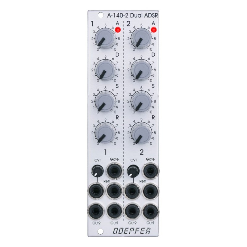 楽器種別：新品音源モジュール/DOEPFER 商品一覧＞＞音源モジュール【15，000円〜35，000円】 商品一覧＞＞鍵盤楽器買うなら、当店で！専門スタッフが迅速丁寧に対応します！DOEPFER A-140-2 Dual Micro ADSR商品説明※本商品は国内正規輸入代理店商品です。海外輸入商品につき、欠品の際は超長期間の納期がかかる場合がございます。購入ご希望の際は事前にお問い合わせをいただく事をおすすめ致します。また、国内に在庫がある場合でも、アナログ製品、パーツ品等である事から、入荷までに1週間〜10日間程度お時間をいただく場合がございます。予めご了承ください。イケベカテゴリ_キーボード_音源モジュール_DOEPFER_新品 JAN:4582348924904 登録日:2024/04/24 シンセサイザー 音源モジュール サウンドモジュール 音源 ドイプファー ドゥーファー ドエプファー