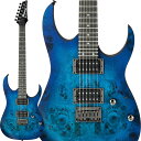 楽器種別：新品エレキギター/Ibanez 商品一覧＞＞エレキギター【40，000円〜85，000円】 商品一覧＞＞当店のギターは、出荷前に専門スタッフが検品・調整しているので安心です！Ibanez RG421PB-SBF商品説明Ibanez RG Modelシンプルなコンストラクションで人気のフィクスド・ブリッジ搭載RGモデル！コチラはエキゾチックな杢目のポプラ・バール採用モデル「RG421PB」です！◆TOPは瘤杢のポプラ材を青色の艶無しフィニッシュで仕上げたエキゾチックなモデル◆ボディTOPとSIDE＆BACKを異なるカラーで塗り分け◆薄い握り心地と握り易さを追求した、Wizard IIIネック・シェイプ◆ジャトウバ材指板（カリンやブビンガなどに似た褐色/赤褐色の木肌と木目を持つ硬質な南洋材です。メイプルよりははるかに硬く、ローズウッドと比較しても同等かややさらに硬く指板材に適しています。）◆輪郭が明瞭な低音域とキレのよい高音域が特徴のIbanez Quantumピックアップ◆フィクスド・ブリッジ※画像はサンプルです。製品の特性上、杢目、色合いは一本一本異なります。商品詳細Neck type: Wizard III Maple neckBody: Poplar Burl top/ Meranti bodyFretboard: Jatoba fretboard w/White dot inlayFret: Jumbo fretsBridge: Fixed bridgeNeck pickup: Quantum (H) neck pickupBridge pickup: Quantum (H) bridge pickupHardware color: Cosmo blackNeck DimensionsScale: 648mm/25.5Width at Nut: 43mmWidth at Last Fret: 58mmThickness at 1st: 19mmThickness at 12th: 21mmRadius: 400mmRソフトケース付属イケベカテゴリ_ギター_エレキギター_Ibanez_新品 JAN:4515276872528 登録日:2023/09/14 エレキギター アイバニーズ イバニーズ