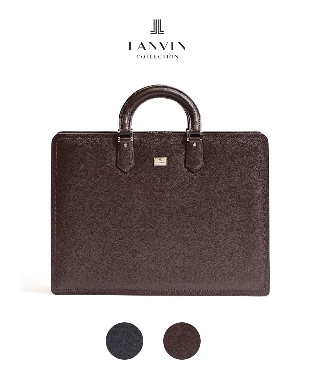 LANVIN COLLECTION レザービジネスバッグ A4 三方開き　(マクシム)　≪メンズ プレゼント ギフト 彼氏 旦那 営業 本革 仕事 通勤バッグ 通勤鞄 紳士 男性 社会人 敬老の日 ≫