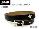 yz SCHOTT PERFECTO BELT NARROW BLACK /Vbg p[tFNg xg i[ ubN