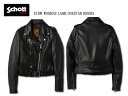 【送料無料】Schott/ショット/WOMENS LAMB ONE STAR RIDERS/ウーマンズ　ラムレザー　ワンスター ライダース レザージャケット　218W / 7823950076