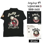 VANSON/バンソン ベア天竺 半袖ポロシャツ ロンTEE THE BRAVEMAN×BETTY BOOP ベティーブープ bbb-2422