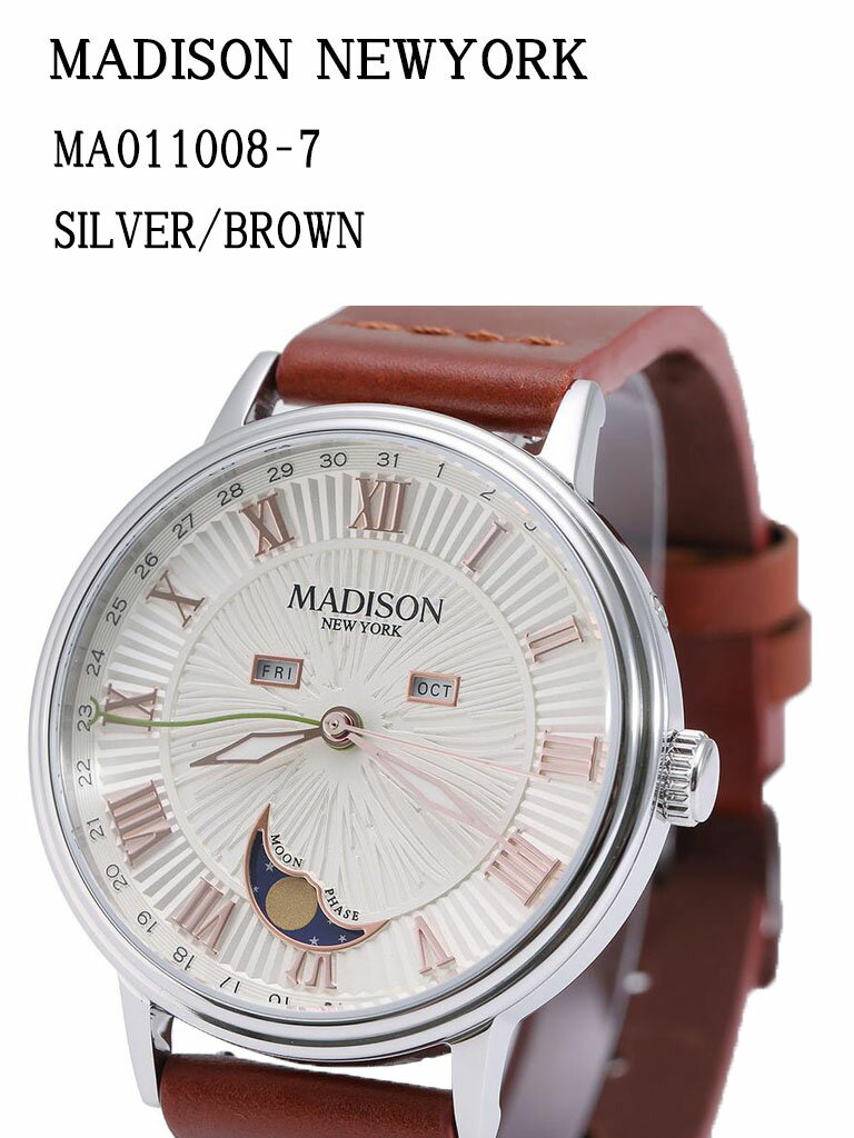 【送料無料】マディソン ニューヨーク チャールトン メンズ 腕時計 MADISON NEWYORK Charlton Men 039 s Watch MA011008-7