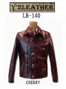 【送料無料】Y 039 2 leather ワイツーレザー：ANILINE HORSE アニリンホース Gジャン LB-140 CHERRY