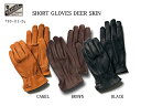 【送料無料】Y'2 leather ワイツーレザー ショート グローブ 鹿革 手袋 メンズ 男性 紳士 本革製 鹿革SHORT GLOVES DEER SKIN...