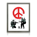 アートパネル Banksy バンクシー Peace Soldiersピース サイン ソルジャーズ 玄関 グラフティ アートポスター おしゃれ 絵画 風刺画 インテリア 壁掛け 寝室 リビング スタイリッシュ ギフト 新築祝い 新生活 送料無料 ssx