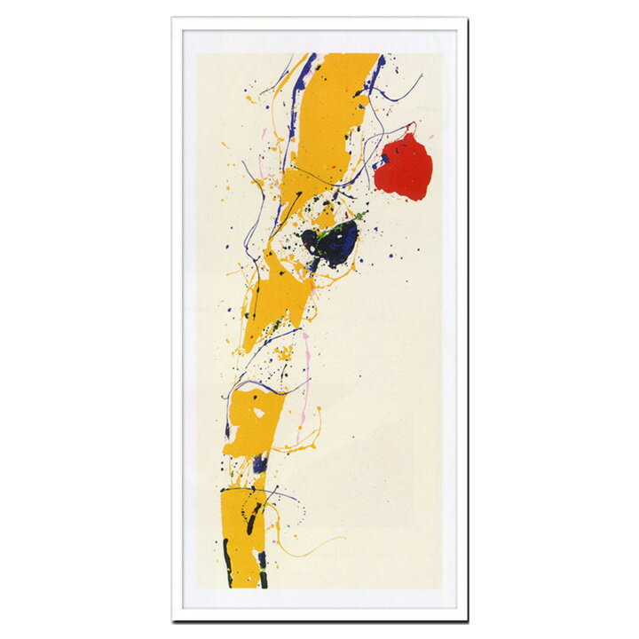 アートパネル Sam Francis サム・フランシス Untitled,1985 モダン 玄関 アートフレーム アートポスター おしゃれ 絵画 額入り フレーム付き 芸術 天然木 インテリア 壁掛け 寝室 リビング ギフト プレゼント 新生活 大型 送料無料 ssx