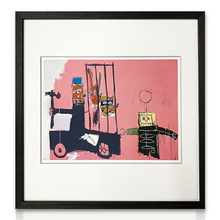 アートパネル Jean-Michel Basquiat ジャン＝ミシェル・バスキア Molasses, 1983 バスキア モダン 玄関 アートフレーム おしゃれ 絵画 額入り フレーム付き インテリア 壁掛け 寝室 リビング ギフト プレゼント 新生活 送料無料 ssx