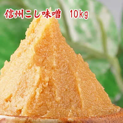 信州こし味噌 10kg 【送料無料】 米味噌 甘口味噌 麹味噌 長野産 信州味噌 漉し味噌 業務用・炊き出しサイズの10kg 食品 調味料 みそ 白みそ