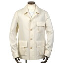 グレンフェル GRENFELL ／ 【国内正規品】 ／ ウォッシュドグレンフェルクロスサファリジャケット「CARVER SAFARI SHIRT」（OFF WHITE／オフホワイト）／ メンズ イギリス 英国製 コットンギャバジン シャツジャケット