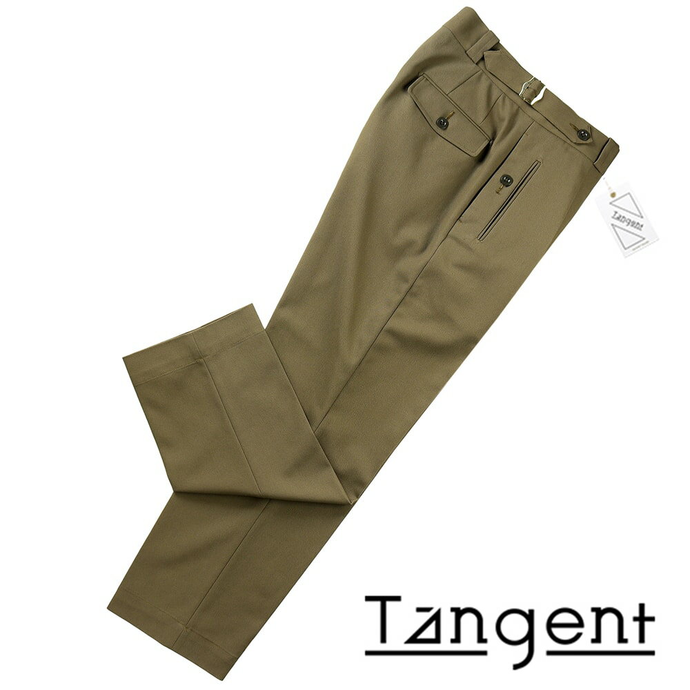 タンジェント Tangent ／  ／ コットンハードツイストツイル1940’sフランス軍モーターサイクルオーバーパンツ「TAN04 CHARLES」（MILITARY GREEN／ミリタリーグリーン）／ オールシーズン メンズ ボトムス