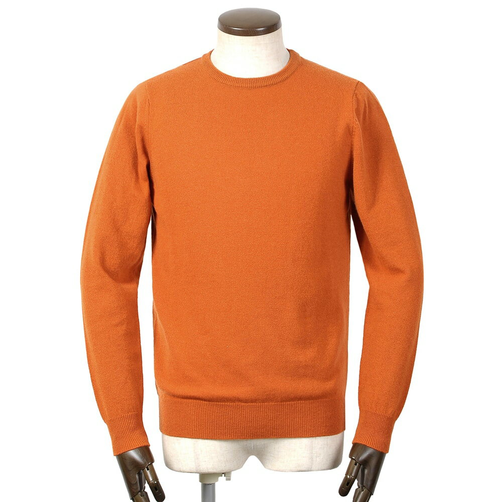 アレッサンドロルッピ Alessandro Luppi ／ 23-24AW CASA DEL FILATOウールカシミヤハイゲージクルーネックニット「12301」（CAROTA／キャロットオレンジ）／ 秋冬 メンズ イタリア カシミヤニット エクストラファインメリノウール 無地のサムネイル