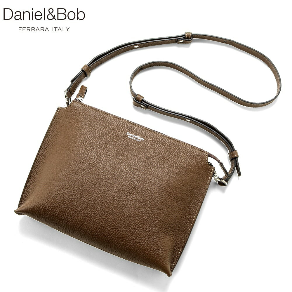 ダニエル&ボブ 革バッグ メンズ ダニエル&ボブ Daniel&Bob ／ 【国内正規品】 ／ シュリンクレザー2WAYショルダーバッグ「OTELLO SHOULDER 24SH」（ブラウン）／ セール除外品 オテッロショルダー クラッチバッグ 男女兼用 レザーバッグ カバン 革 鞄