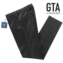 ジー・ティーアー 【SALE】ジーティーアー GTA ／ 【国内正規品】 ／ 23-24AW ANGELICO Super100’sウールサキソニー1プリーツパンツ「811」（ブラック）／ 秋冬 メンズ イタリア ボトムス スラックス ウールパンツ ビジネス 無地 アンジェリコ