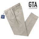 ジー・ティーアー 【ポイント10倍】【SALE】ジーティーアー GTA ／ 【国内正規品】 ／ 23-24AW ストレッチテクノフランネルシャーリングパンツ「DAVIDE」（グレーベージュ）／ ダビデ ダヴィデ 秋冬 メンズ イタリア フランネルパンツ 無地