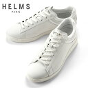 【ポイント10倍】エルムパリ HELMS PARIS / 【国内正規品】 / スムースレザーレースアップスニーカー「FLYING ACE」(WHITE/WHITE/ホワイト×ホワイト)/ メンズ フランス 靴 シューズ レザースニーカー 表革