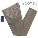 【SALE】インコテックス INCOTEX ／ 【国内正規品】 ／ 23-24AW Super100’sウールフランネル1プリーツパンツ「1T0031-1645A」（グレーベージュ）／ 秋冬 メンズ ボトムス スラックス ウールパンツ フラノ サキソニー 無地