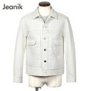 ジーニック JEANIK ／ 【国内正規品】 ／ ウォッシュドコットンホワイトデニムジャケット「JEANIK0102」（ホワイト）／ Gジャン ジージャン リーバイス 2nd メンズ 日本 岡山 イタリア