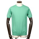 アレッサンドロルッピ Alessandro Luppi ／ 23SS FILMARドライコットンハイゲージ半袖クルーネックニット「13」（MINT／ミントグリーン）／ 春夏 メンズ イタリア 半袖ニット コットンニット アイスコットン 無地 ARTIC