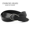 シャンボールセリエ CHAMBORD SELLIER / 【国内正規品】 / フレンチシュリンクレザープンターレベルト「CATUS 231」(NOIR/ブラック...