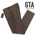 【SALE】ジーティーアー GTA ／ 【国内正規品】 ／ 23SS ウールトロピカルサイドアジャスター2プリーツパンツ HERRICK ブラウン ／ エリック 春夏 メンズ イタリア ボトムス スラックス ウール…