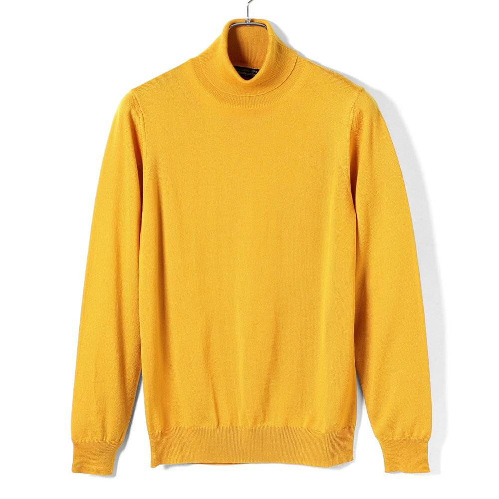 アレッサンドロルッピ Alessandro Luppi ／ 24-25AW ZEGNA BARUFFAキャッシュウールハイゲージタートルネックニット「1224」（CALENDULA／マリーゴールド）／ 秋冬 メンズ イタリア セーター ウォッシャブルウール ゼニアバルッファ