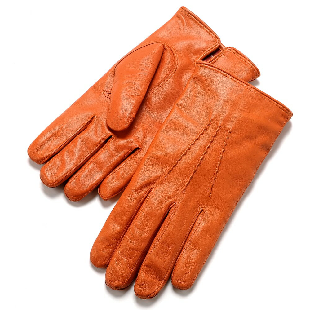 【ポイント10倍】カリデイ CARIDEI / カシミヤライニングラムナッパレザーグローブ「89」(ARANCIO/オレンジ)【ネコポス対応 / 1点のみ・同梱不可】【ラッピング対応】/ 手袋 革手袋 メンズ イタリア ナポリ 紳士 男性 ギフト 羊革 ラムレザー