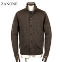 【ポイント10倍】ザノーネ ZANONE / 【国内正規品】 / ウール5ゲージスタンドカラーニットカーディガン「CHIOTO」(チョコレート)/ セール除外品...