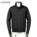 【ポイント10倍】ザノーネ ZANONE / 【国内正規品】 / ウール5ゲージスタンドカラーニットカーディガン「CHIOTO」(ブラック)/ セール除外品 秋...