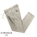 チルコロ 1901 CIRCOLO 1901 ／ 【国内正規品】 ／ 24SS Filo di Scoziaコットンストレッチ鹿の子ジャージーノープリーツパンツ「CN4223」（GHISA／アーバングレー）／ 春夏 メンズ イタリア ボトムス トラウザーズ ジャージーパンツ カノコ 無地