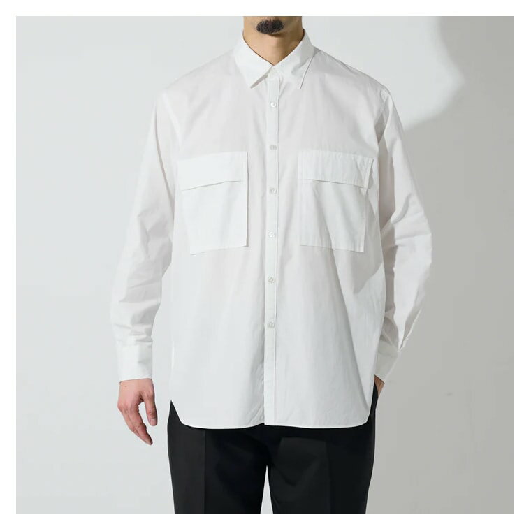 コロン ：colon ／ 【国内正規品】 ／ コットン60番手単糸ブロードダブルポケットシャツ「CSH-4」（ホワイト）／ オールシーズン メンズ 日本 長袖シャツ コットンシャツ